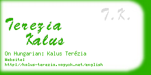 terezia kalus business card